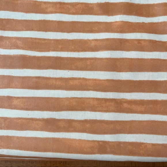 NWT threshold orange white tablecloth cover 70”x70” cotton polyethylene - Picture 5 of 6